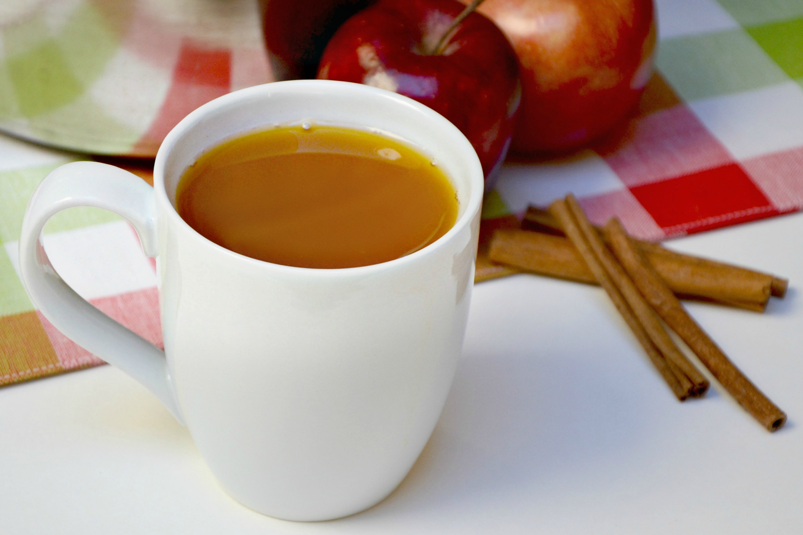 Caramel apple cider recipe in cup
