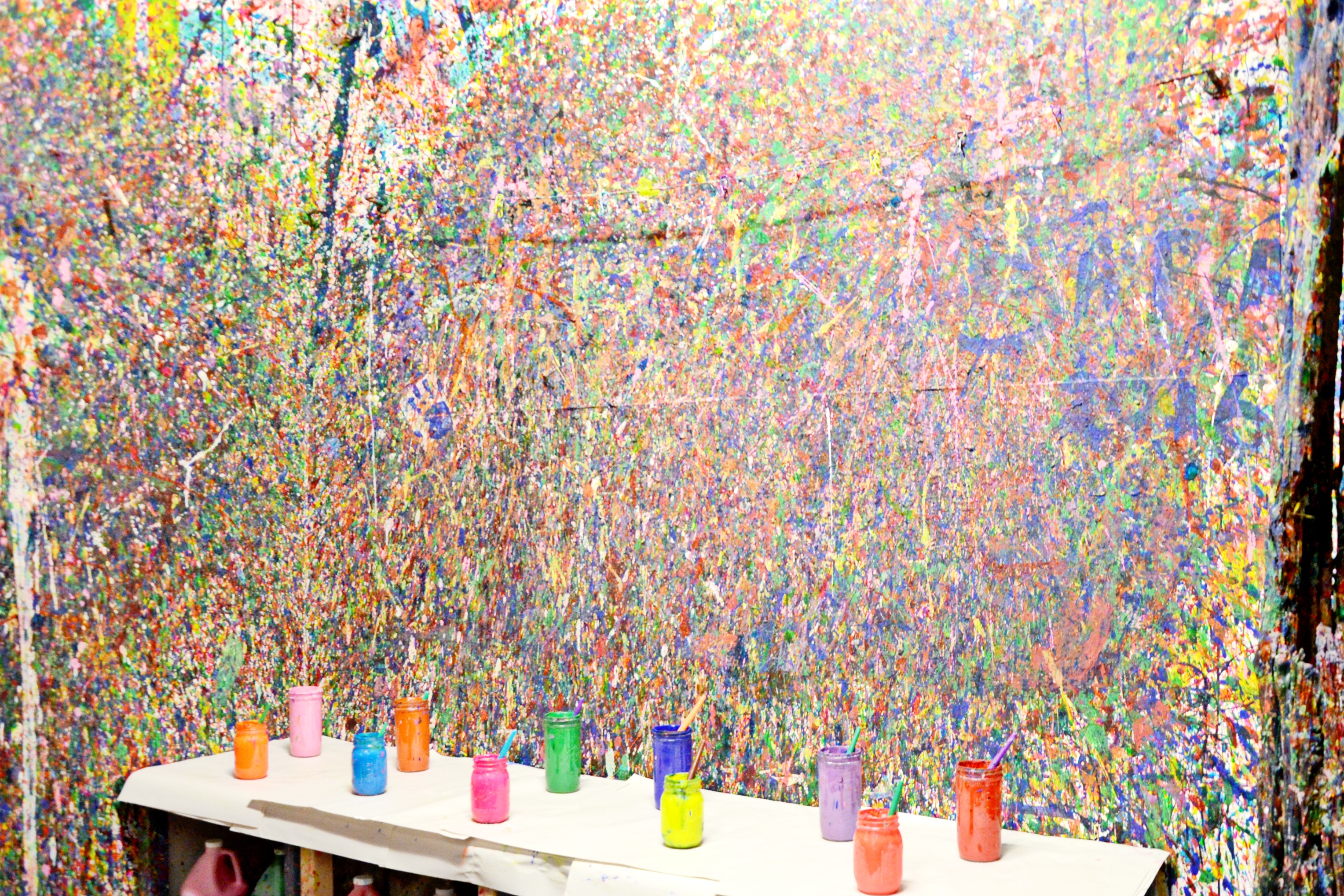 Pinspiration splatter paint birthday party messy room