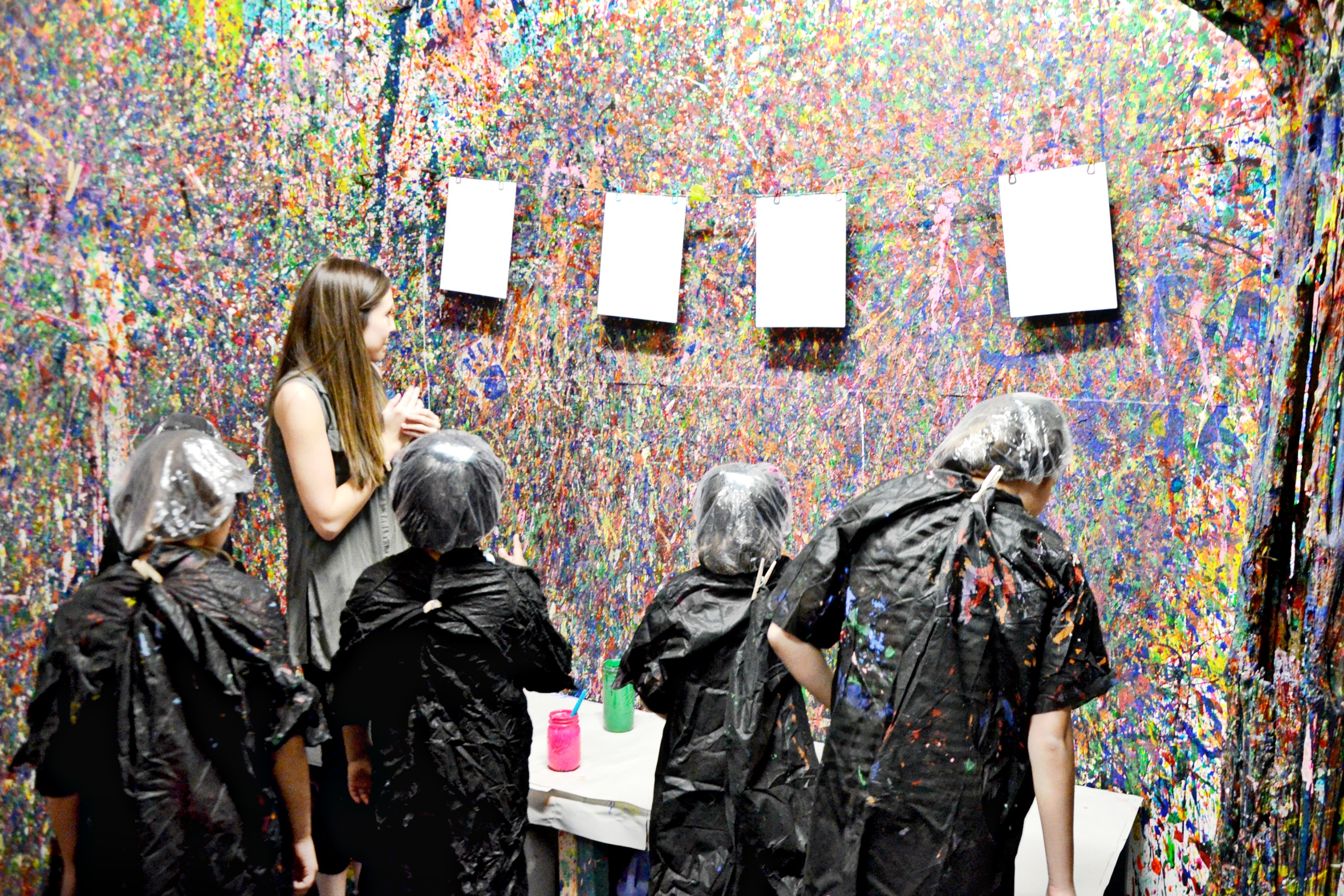 Pinspiration splatter paint birthday party paint room