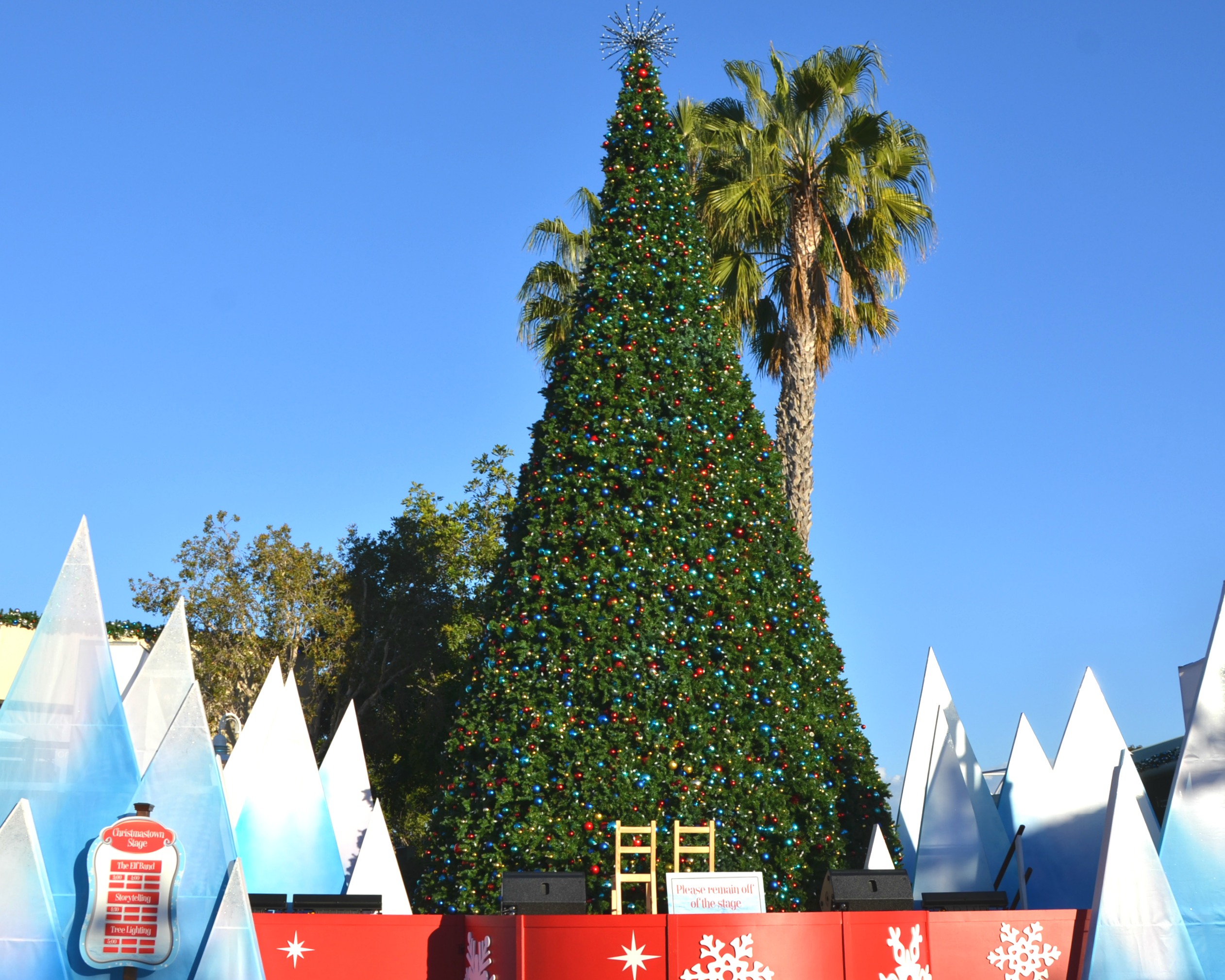 Rudolph's Christmas tree at SeaWorld