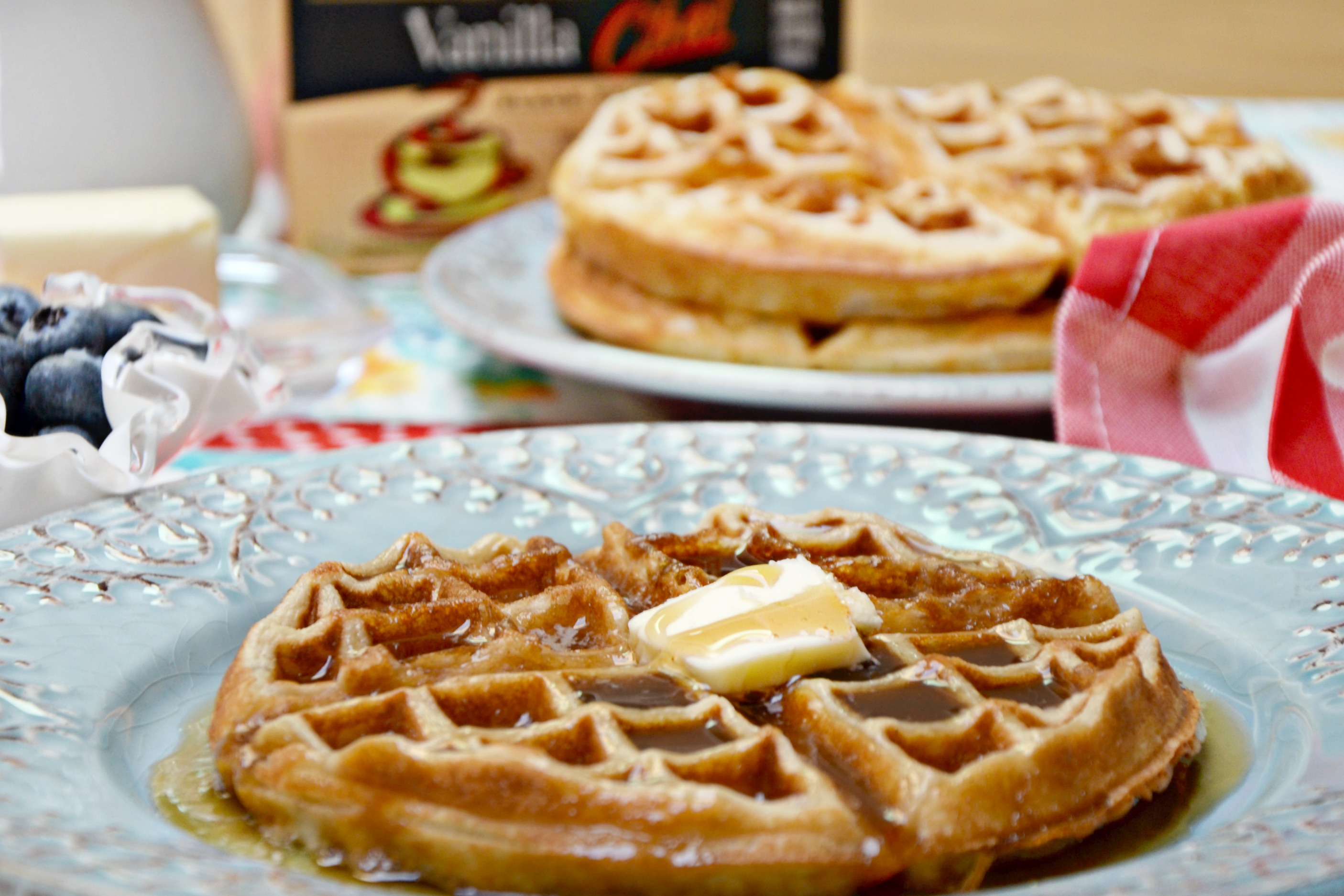 vanilla chai waffle breakfast