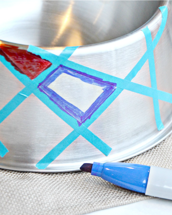 DIY Stained Glass dog food bowl marker