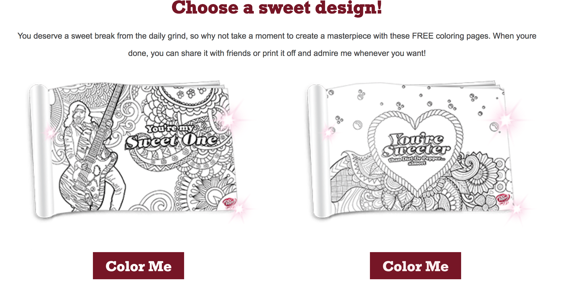 Dr Pepper Sweet Rewards Coloring page