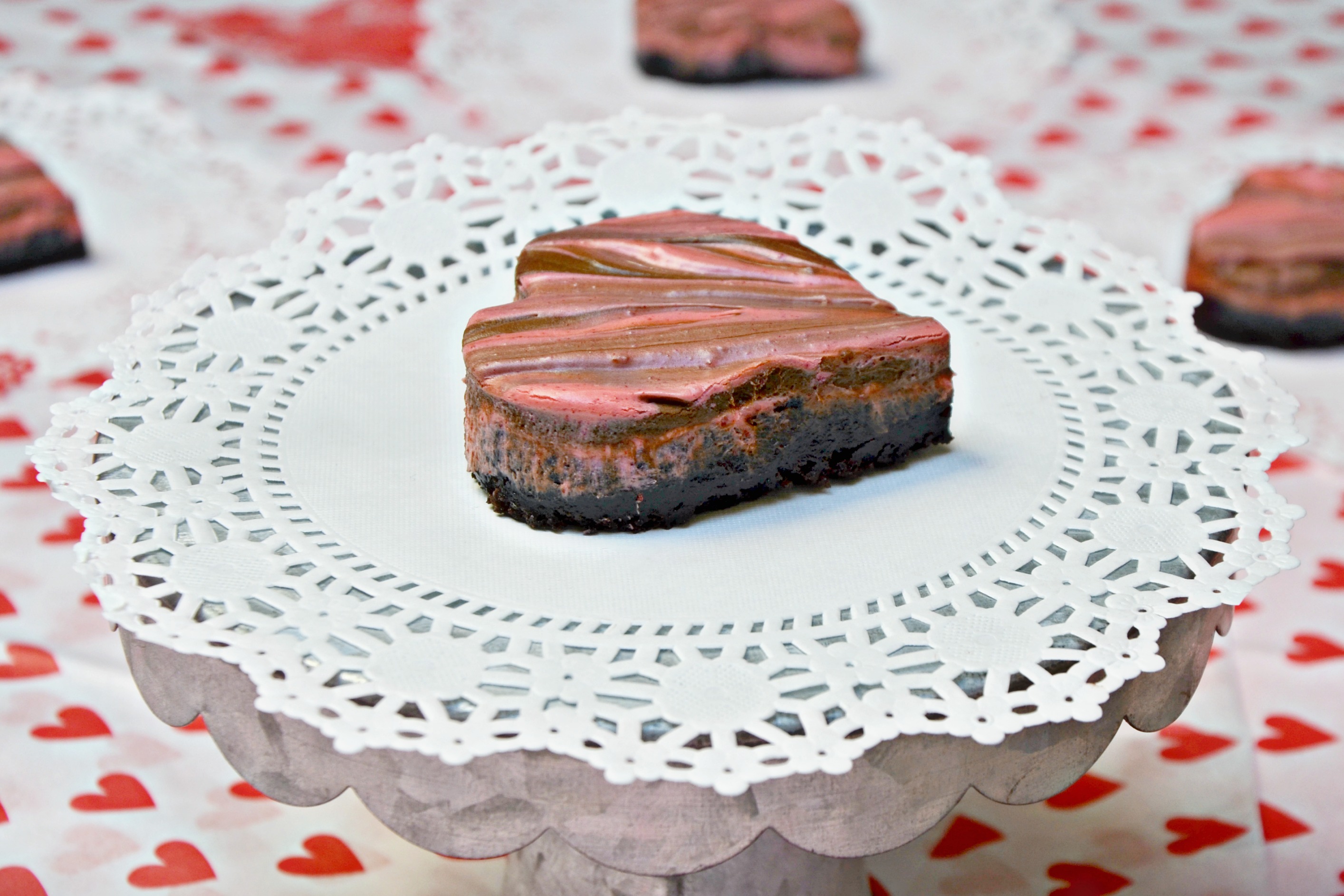 dark cherry chocolate brownie layers