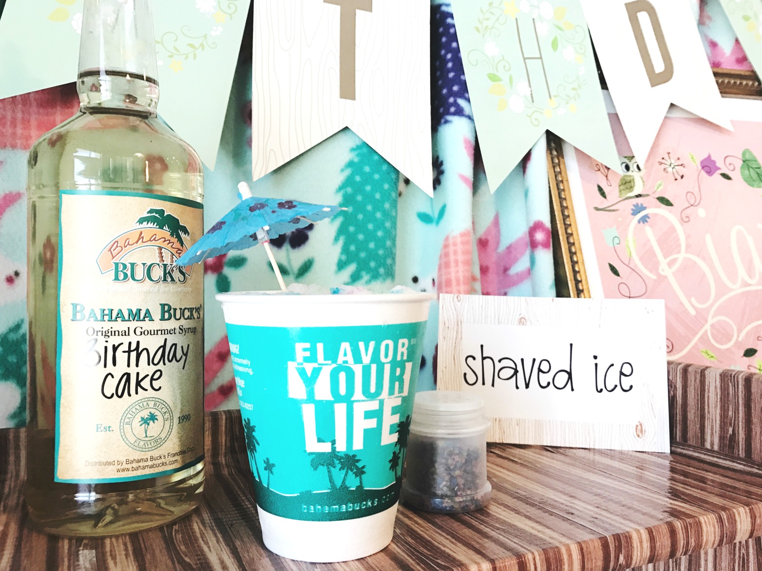 Celebrate at your next birthday party with a Bahama Buck's shaved ice party pack instead of cake!