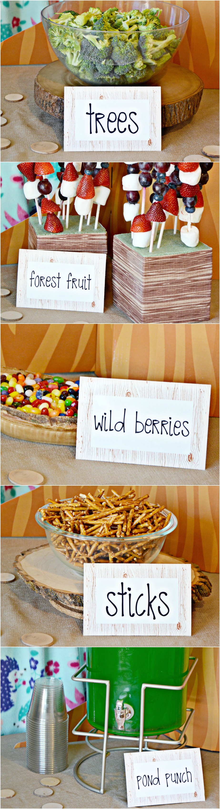 Use these printable labels for the party food at your next forest party. Party food featured here was for our hedgehog party!