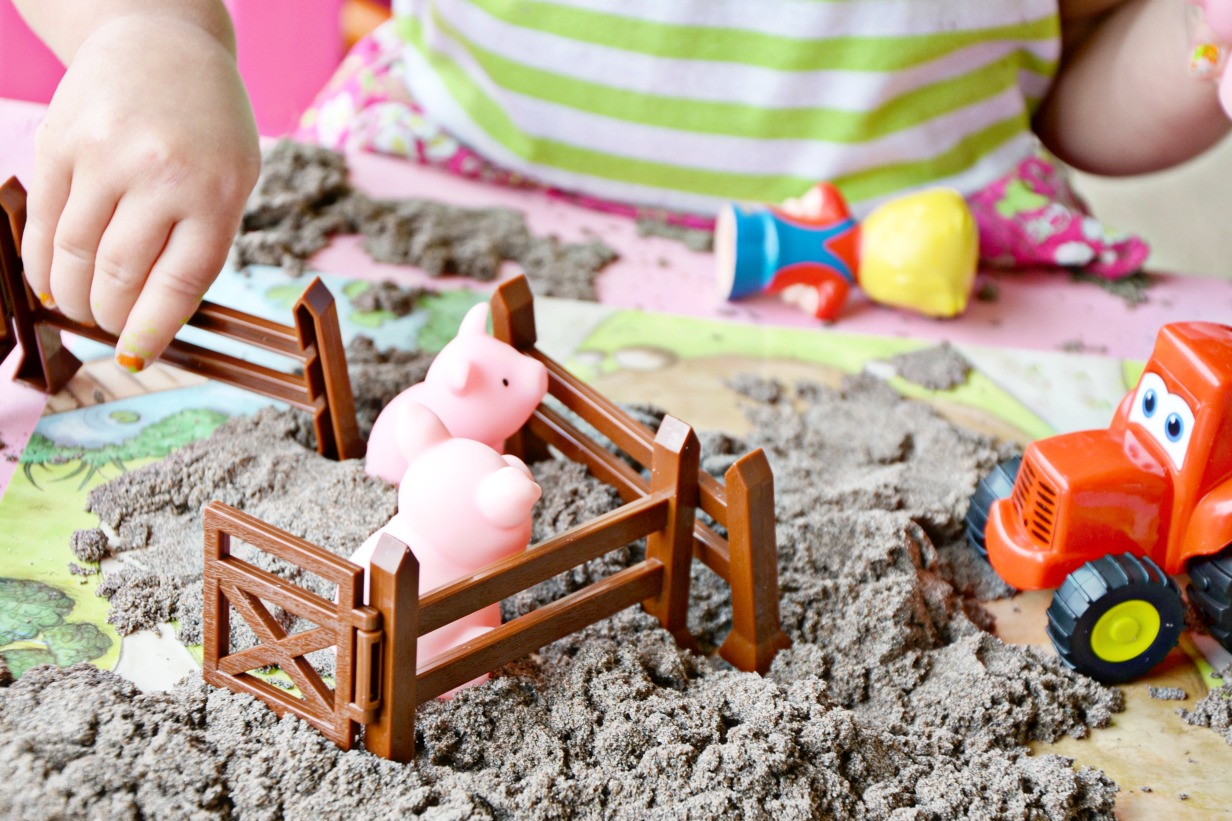 The Play Dirt Pig Pen is all the fun minus the mess. My daughters with a six year age gap equally loved playing with Play Dirt together!