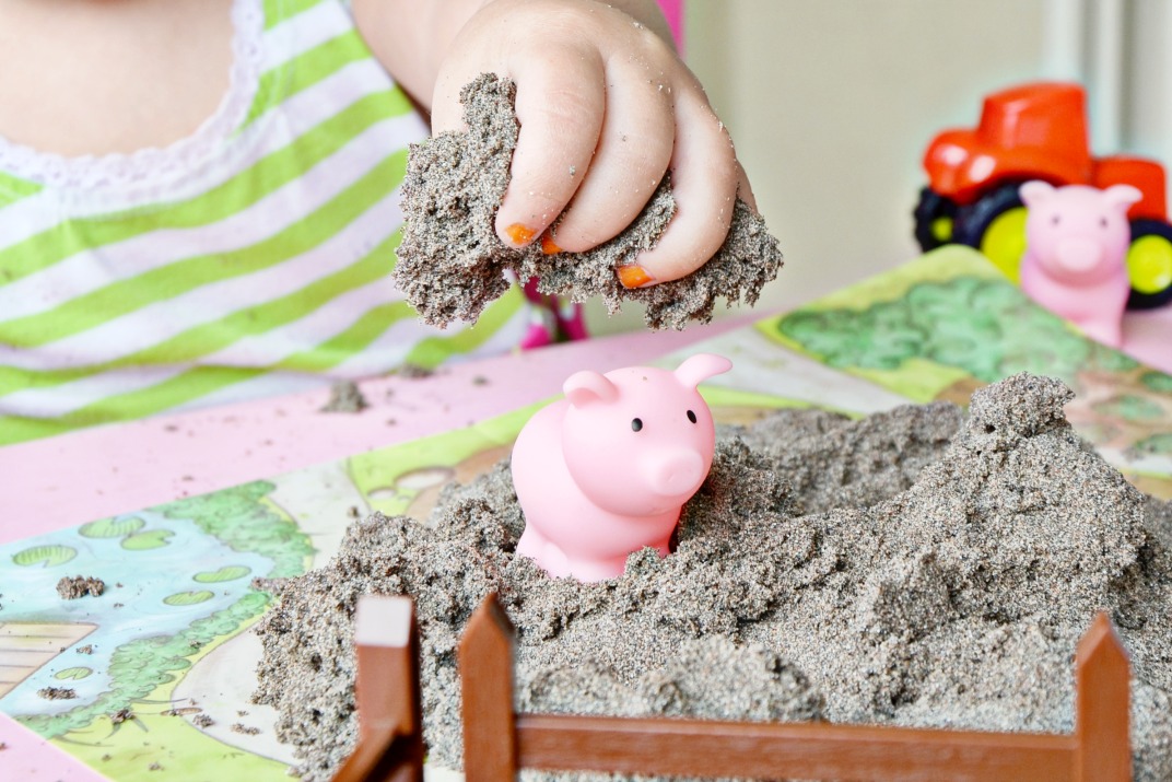 The Play Dirt Pig Pen is all the fun minus the mess. My daughters with a six year age gap equally loved playing with Play Dirt together!