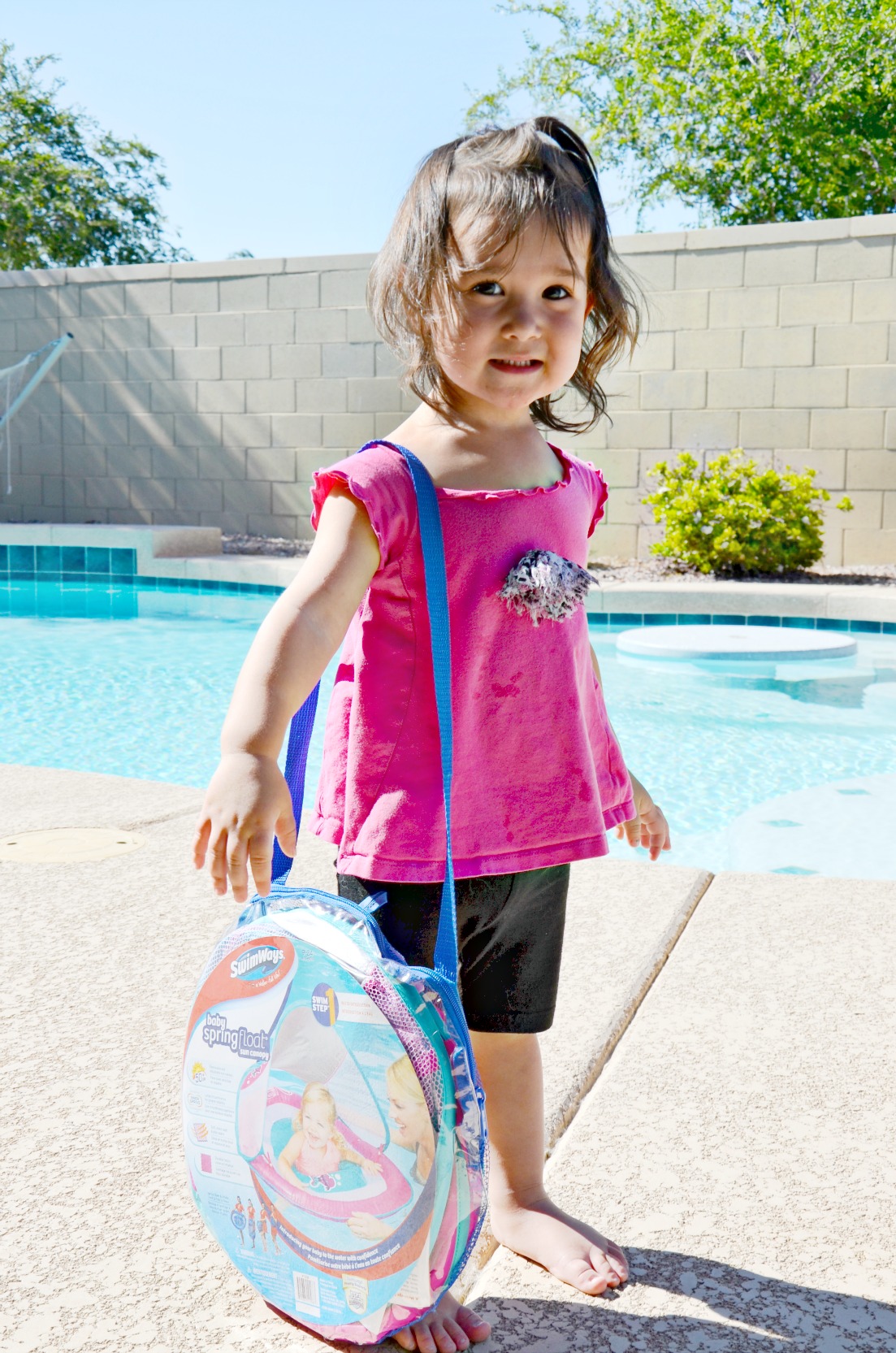 See how you can teach your child water safety with the best baby float for home pool safety. SwimWays Baby Spring Float Sun Canopy is safe and easy to use.