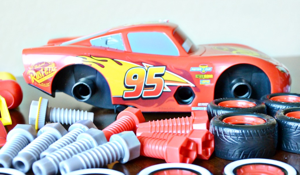 See how quickly you can get Lightning McQueen race ready with a free printable Lightning McQueen Race Ready Challenge Activity paired with Cars 3 toys!