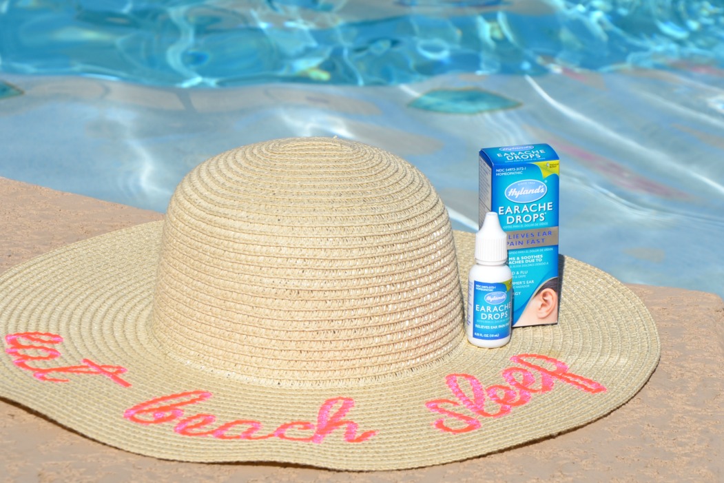 Saltwater pool summer essentials keep us cool in the summer. We love our saltwater pool and keep the summer fun going strong with Hyland's Earache Drops. 