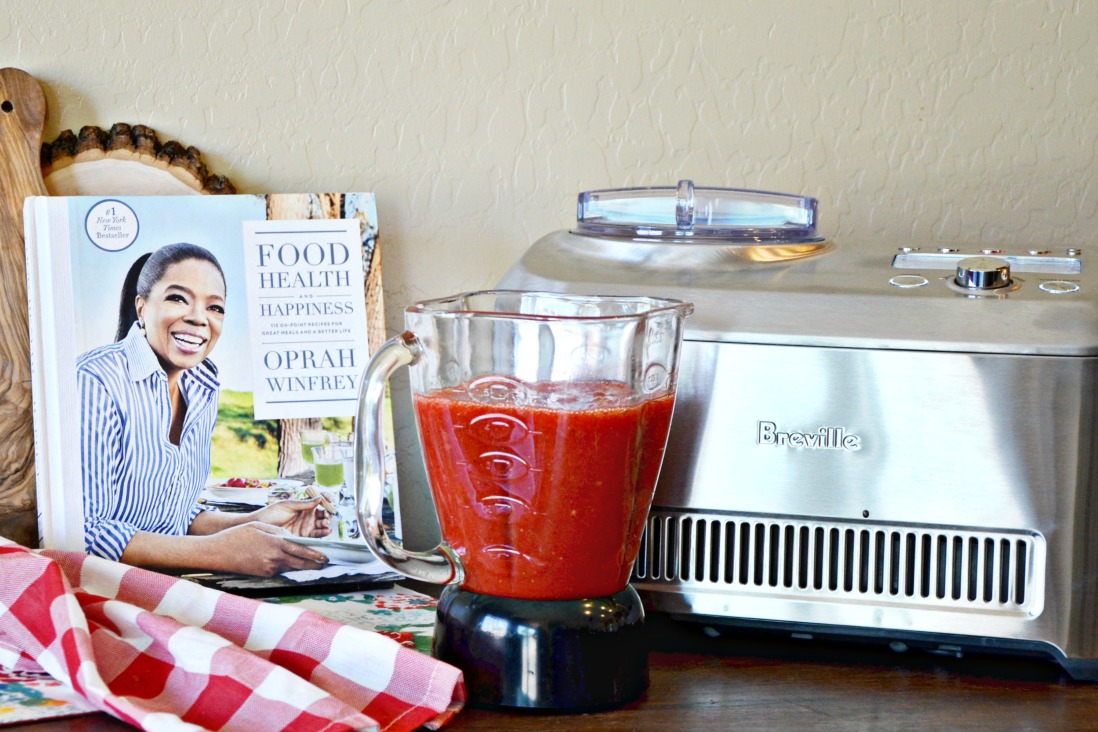 Sorbet like Oprah when you make this yummy strawberry sorbet recipe on the amazing Breville Smart Scoop, the only smart ice cream maker to sense hardness.