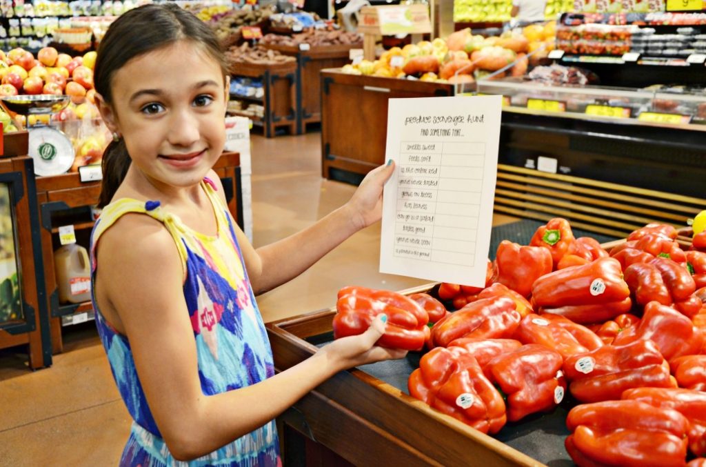 Print this produce scavenger hunt for fun at the farmer's market or grocery store while helping your children get interested in new fruits and veggies.