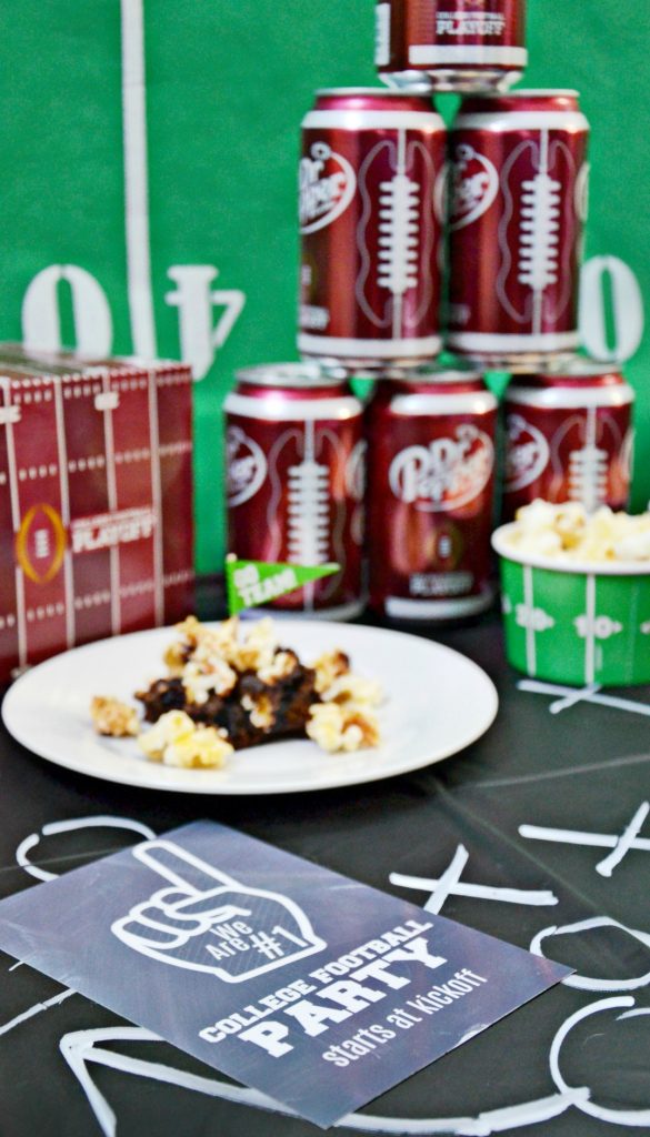 College Football Party Ideas | Dr Pepper Caramel Corn Cake - Brie Brie ...