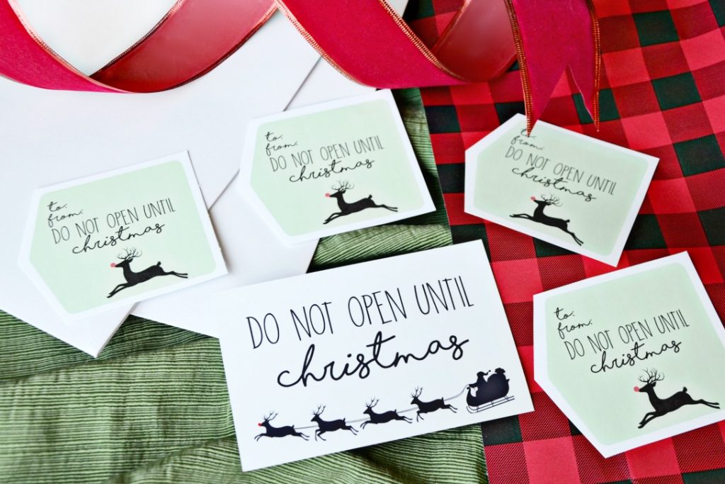 Wrap presents and holiday packages with our fun Do Not Open Until Christmas Holiday Package Wrapping printables for extra special gifting this season.
