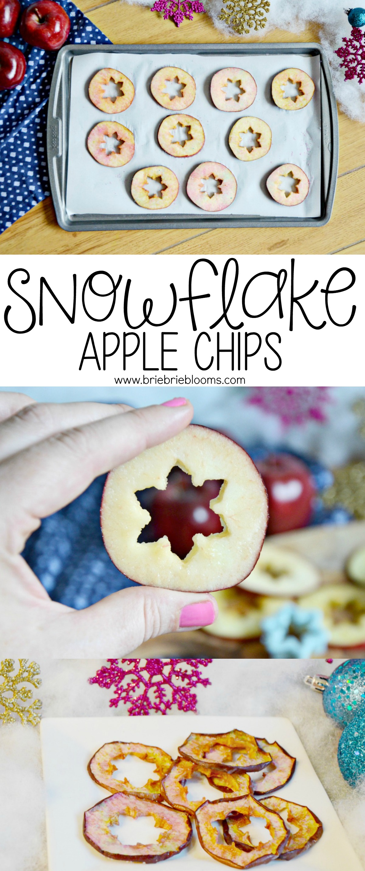 These easy Snowflake Apple Chips inspired by the Blue Cross Blue Shield of Arizona's Nourishing Arizona campaign are easy to make and fun to eat! 