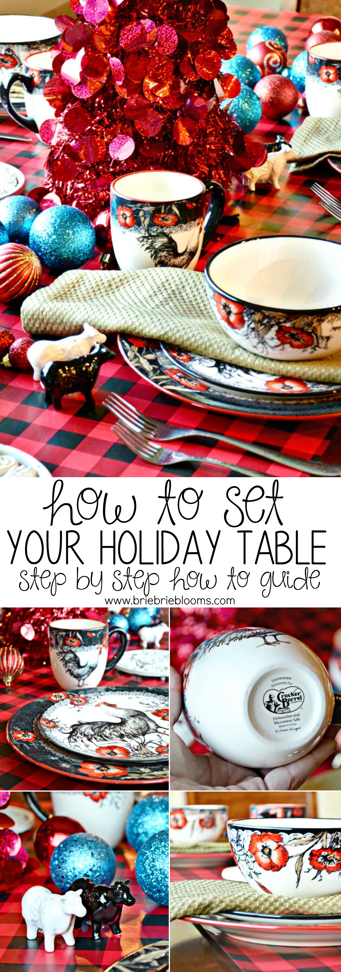 Learn how to set your holiday table with this easy step by step how to guide using items you probably already have at home!