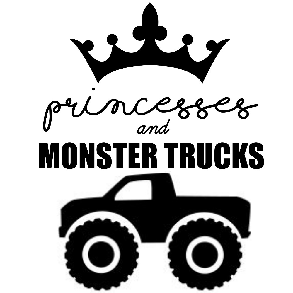 This monster truck shirt vinyl is perfect for girls that love princesses and monster trucks! Make it with the free design!
