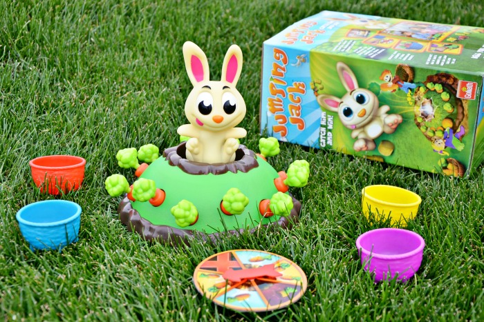 Fill a great basket with these educational Easter basket ideas including items like the Jumping Jack game.