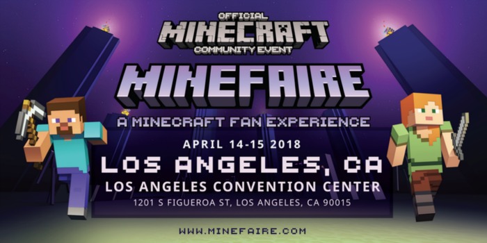 Enter to win tickets to Minefaire Los Angeles, the ultimate Minecraft fan experience, April 14-15, 2018!