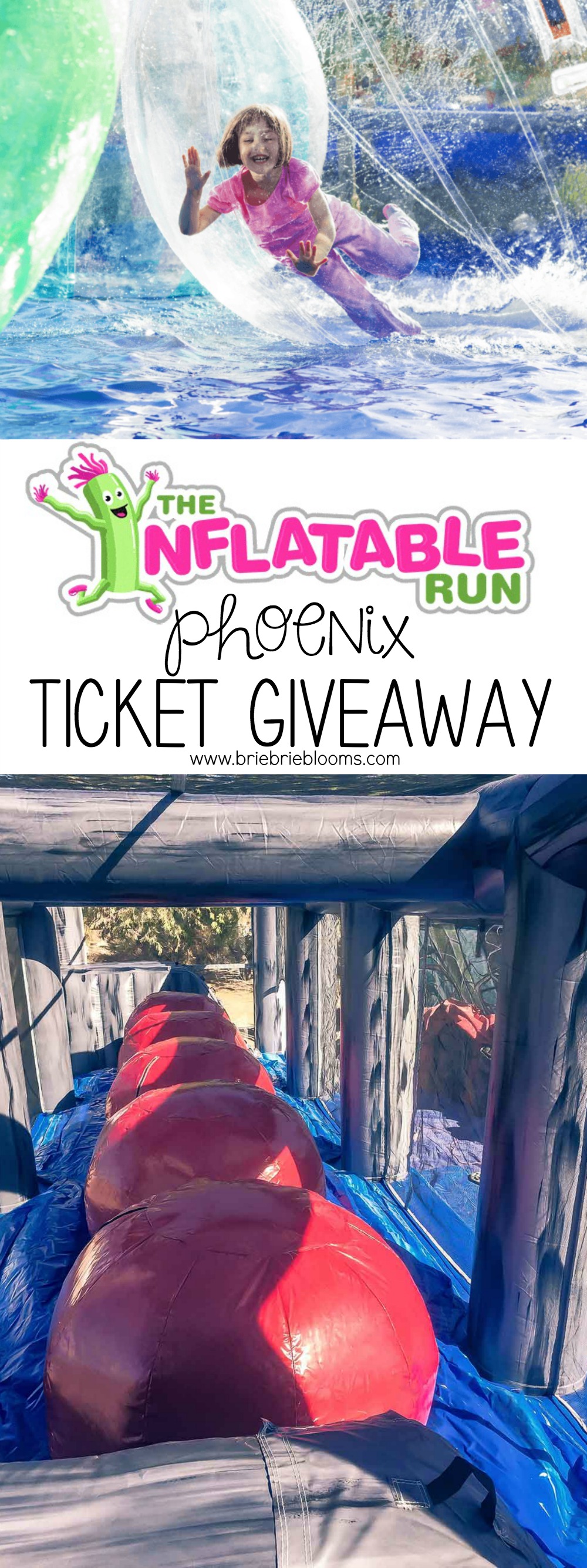 Enter to win The Inflatable Run Phoenix Ticket Giveaway for an ultimate day of family fun!