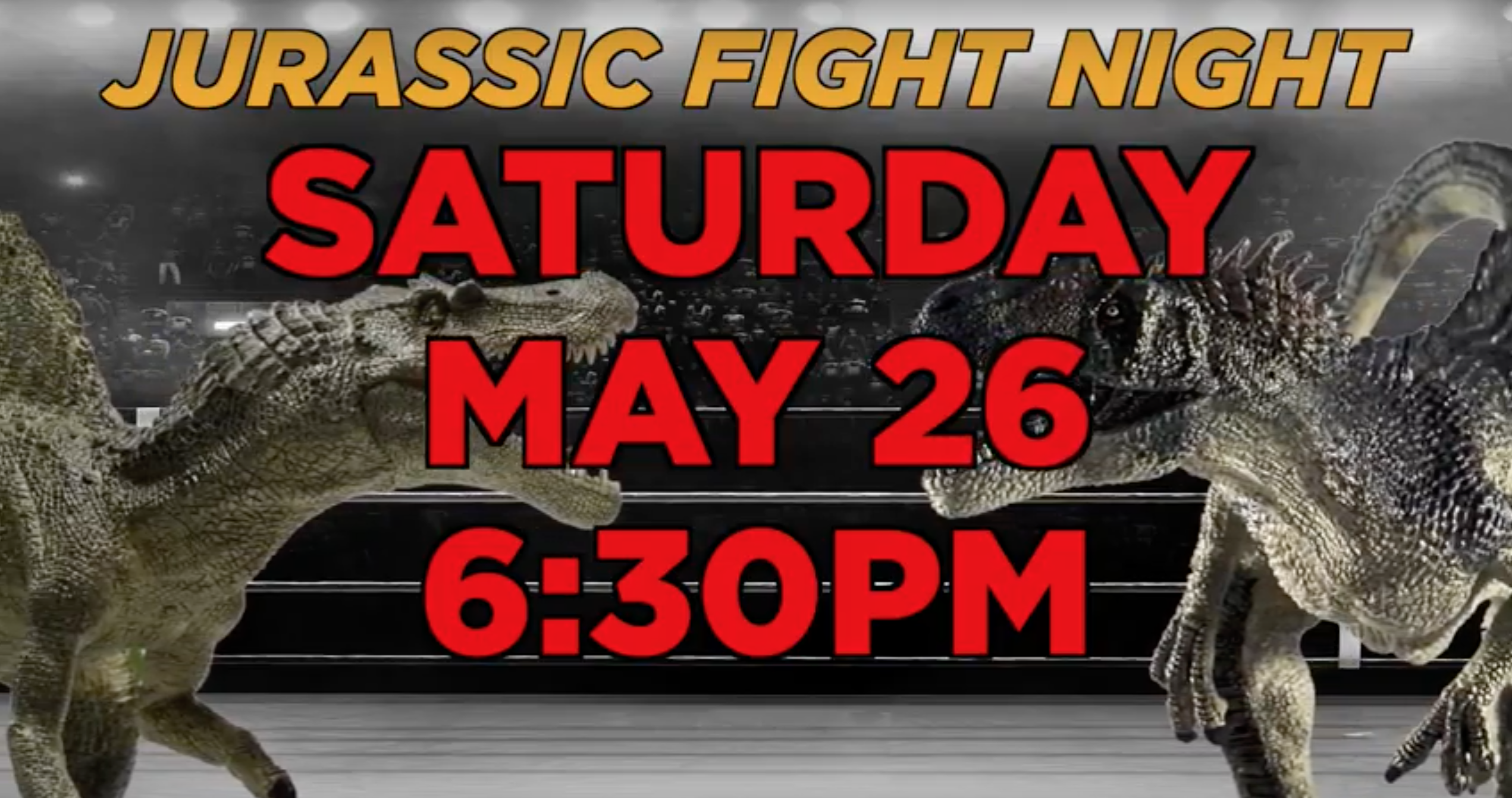 Pangaea Land of the Dinosaurs is hosting their very first Jurassic Fight Night Saturday, May 26, 2018!