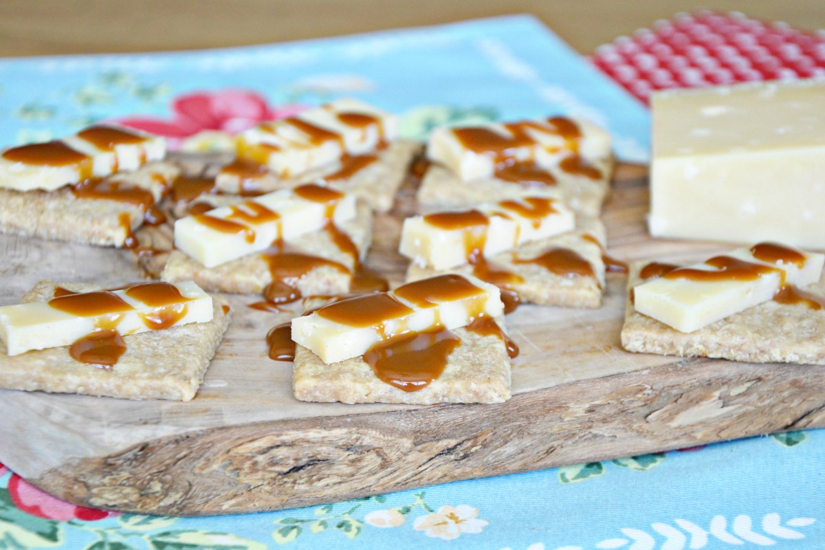 Oat Gouda Caramel summer snacks are a great addition to your summer girls night in easy entertaining menu.