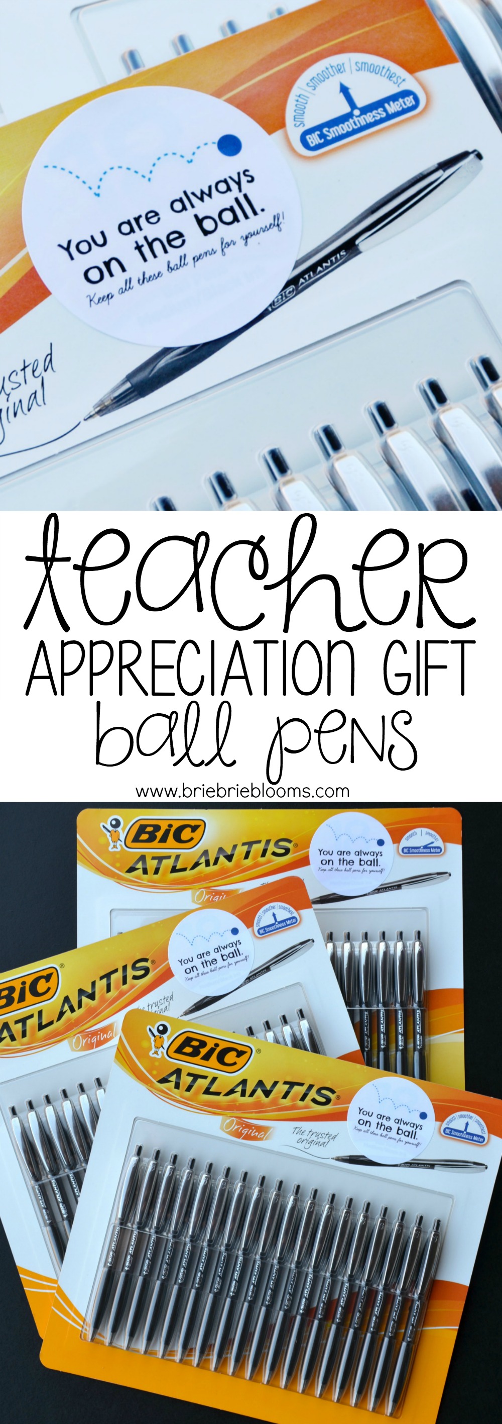 Show your child's teacher appreciation with a ball pens gift. "You are always on the ball. Keep all these ball pens for yourself!" 