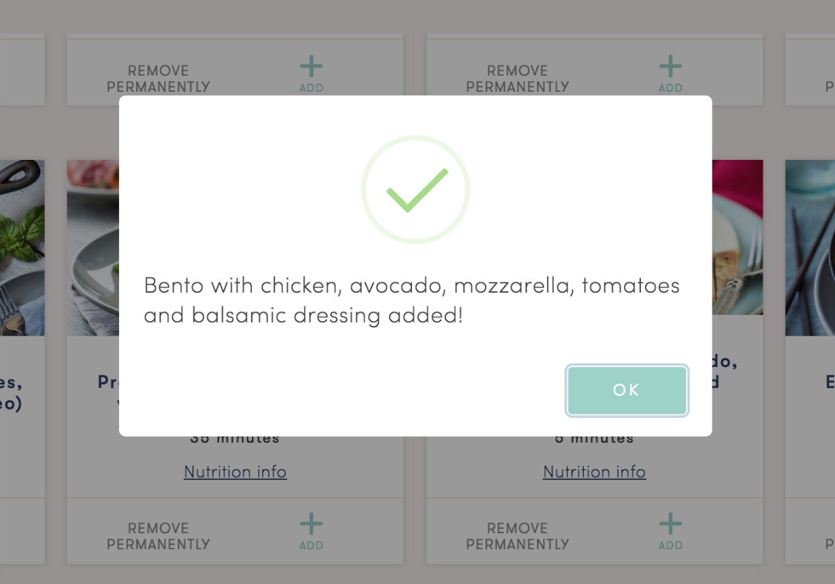 Meal planning for weight loss with PlateJoy is easy because you can customize the program to not include specific ingredients in recipe suggestions.