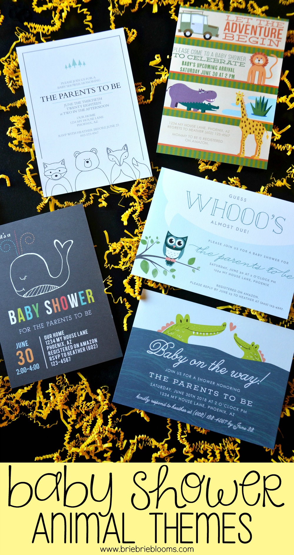 Baby shower animal themes don't have to be just pink elephants and yellow ducks. Make it fun with these ideas!