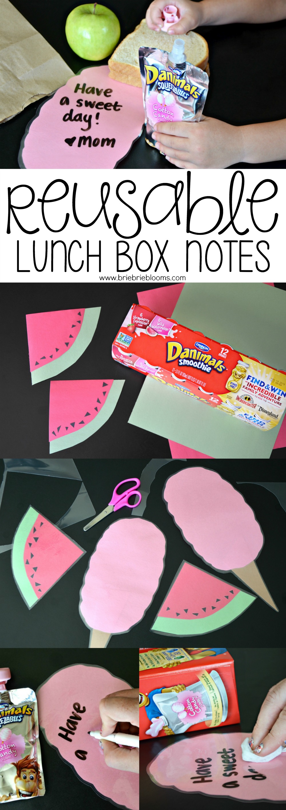 Make laminated reusable lunch box notes to reduce waste and have some fun packing your child's lunch box!