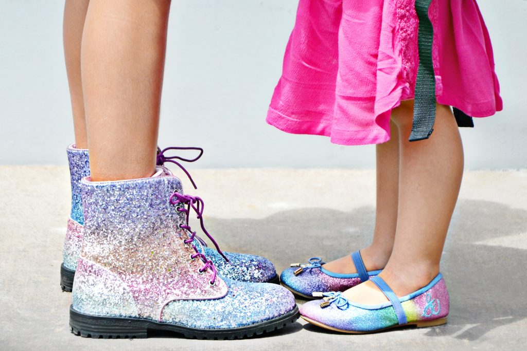 Back to School Shopping | Rainbow Glitter & Combat Boots - Brie Brie Blooms