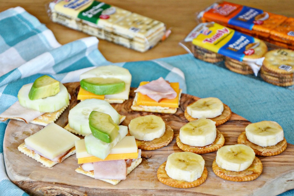 These cracker sandwich stackables are fun to pack and great for easy lunch box ideas.