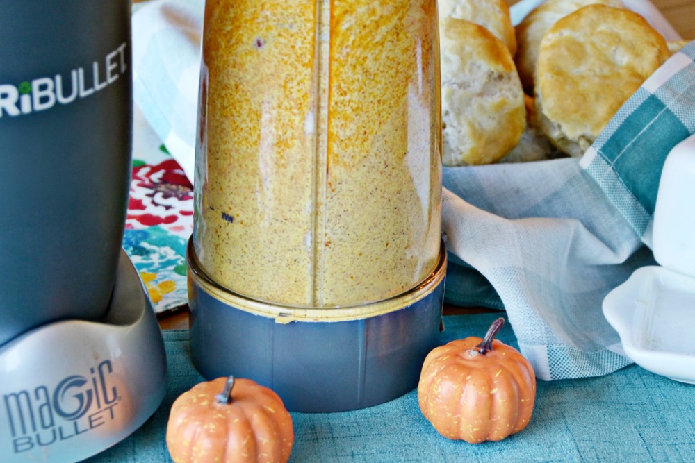 Mix the So Easy Pumpkin Spice Butter in a Magic Bullet blender for a quick addition to your fall meal.