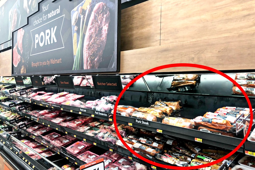 Find Smithfield Pork in the Walmart grocery meat section.