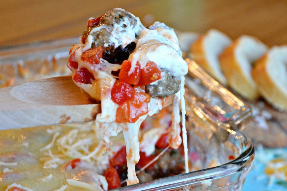 The Italian meatball dip recipe is best served warm.