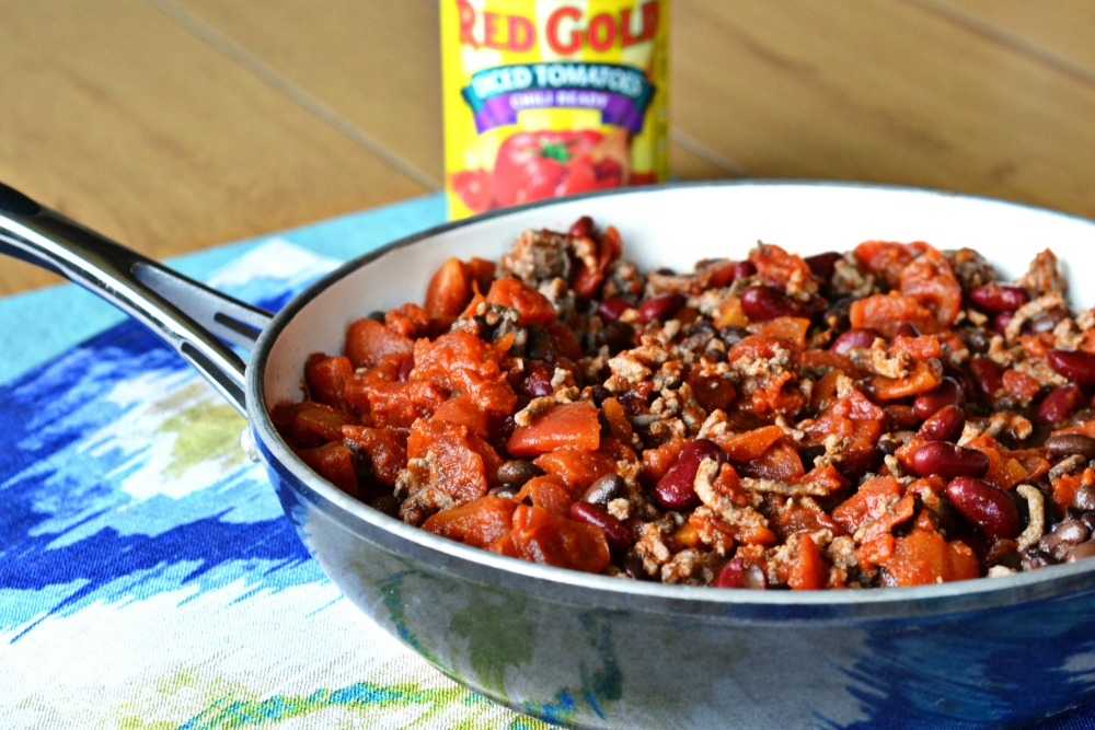 Red Gold diced tomatoes chili ready make it easy to make a chili without having to add spices.