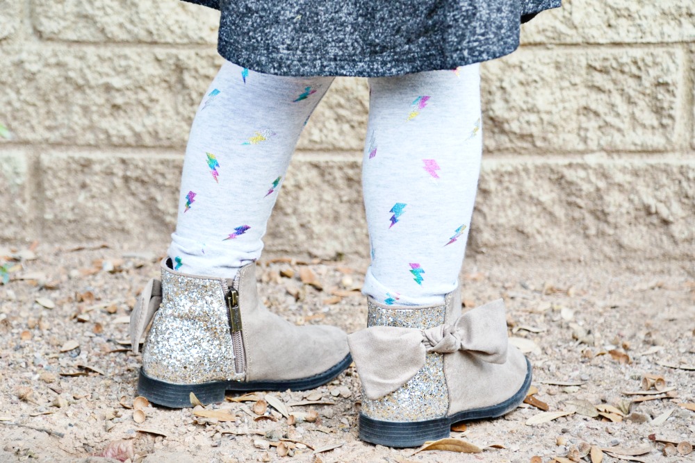 Kenneth Cole glitter booties for kids are adorable and comfy!