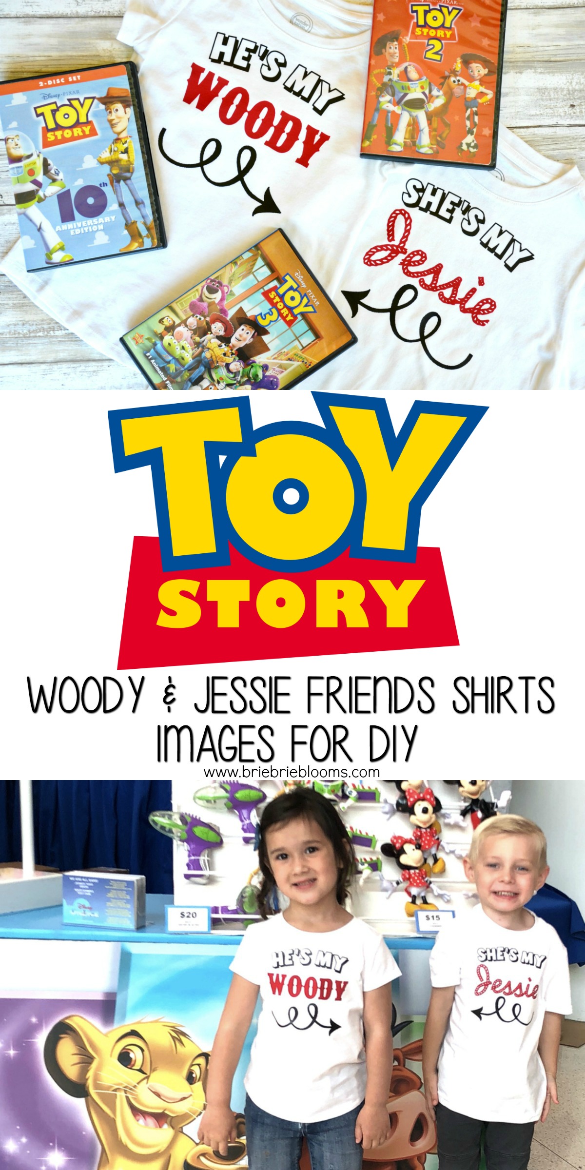 Make these adorable Toy Story shirts for friends to see Toy Story 4 in the theater. Woody and Jessie friends shirts are great for couples too.