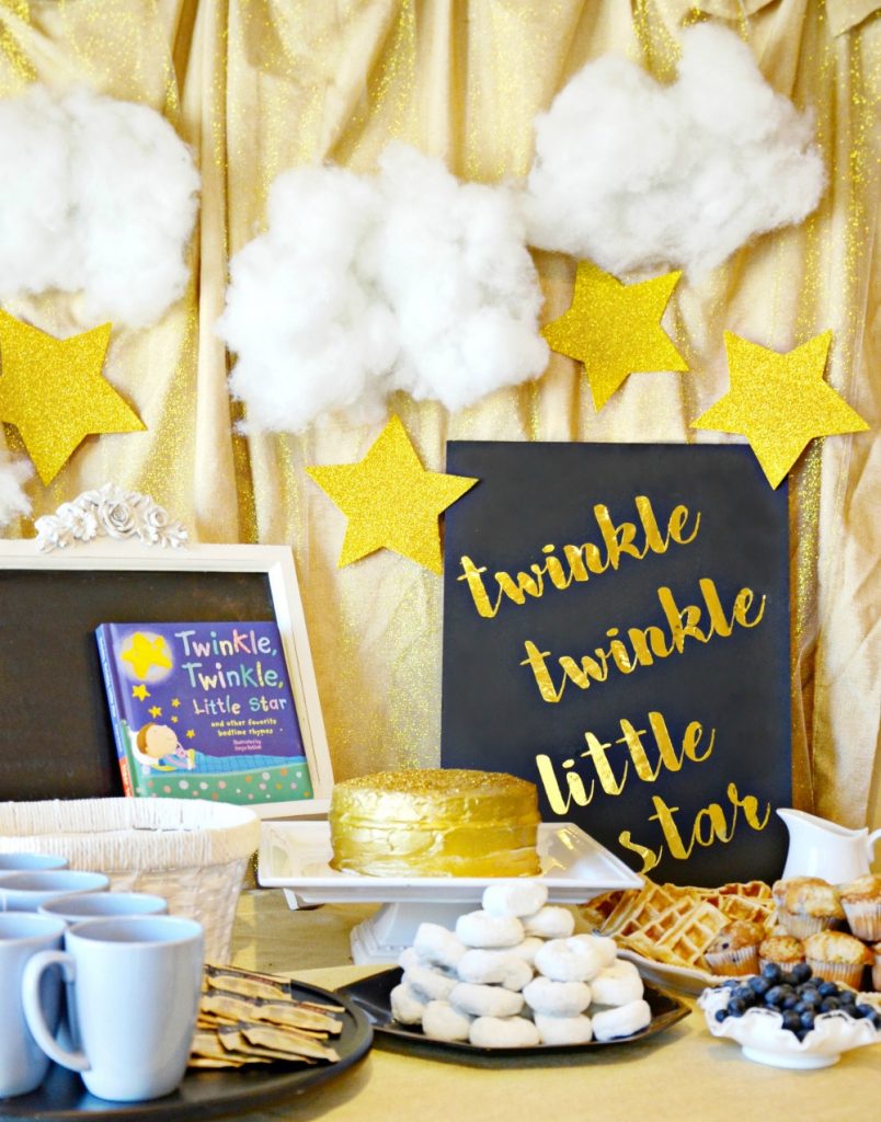 This twinkle twinkle little star party is great for a baby shower or first birthday.