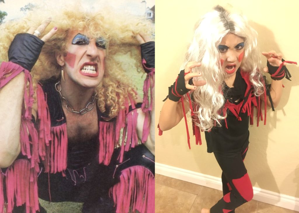 Make these easy DIY Twisted Sister Dee Snider kids costume with items already in your closet!