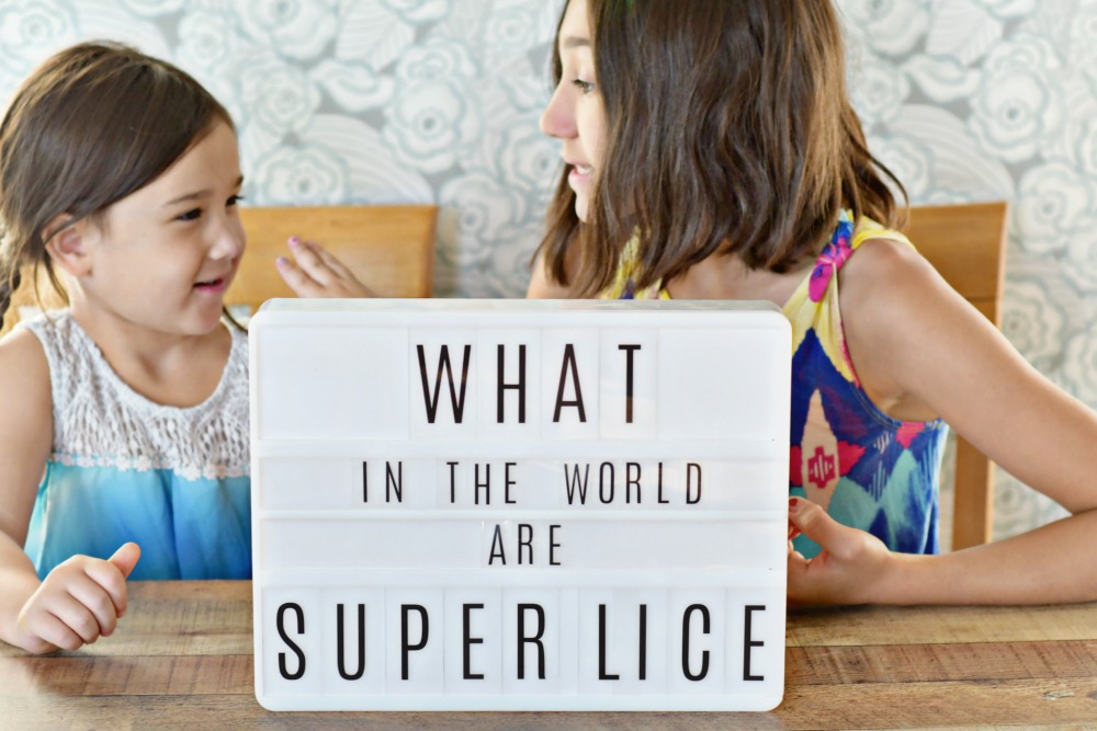 Kids talking about lice is quite the hilarious conversation. My daughters hysterically talked about super lice and what to do if lice is in your classroom.