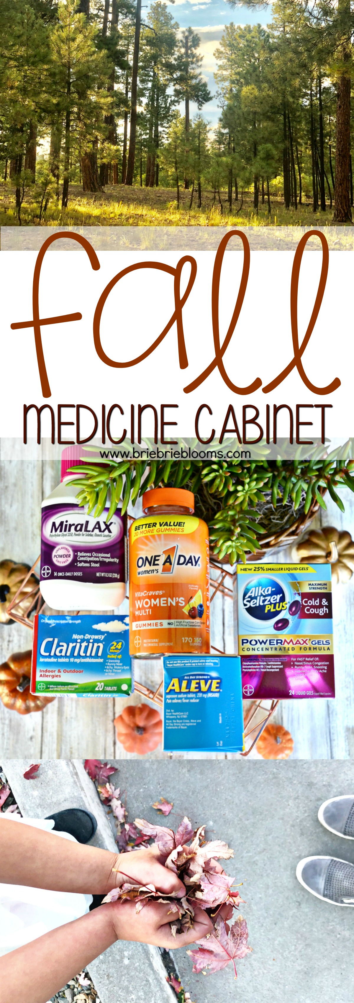 Our fall medicine cabinet has us ready for a busy holiday season. This week, we refreshed our medicine cabinet with Aleve®, Alka-Seltzer Plus®, Claritin®, MiraLAX®, and One A Day® Vitamins from Amazon.