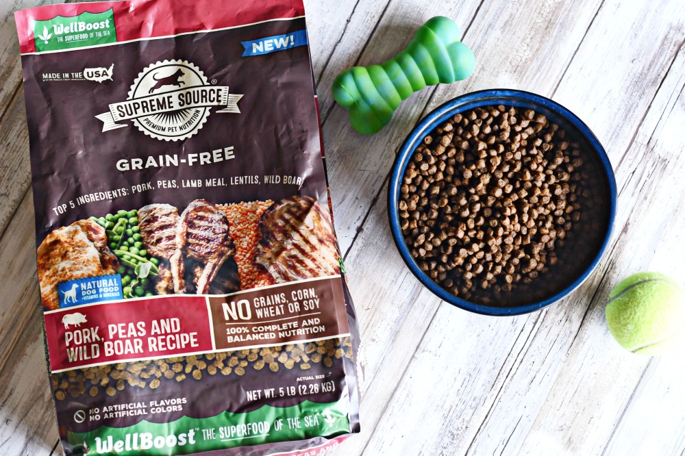 This grain-free dog food is excellent for our senior dog with a sensitive tummy.