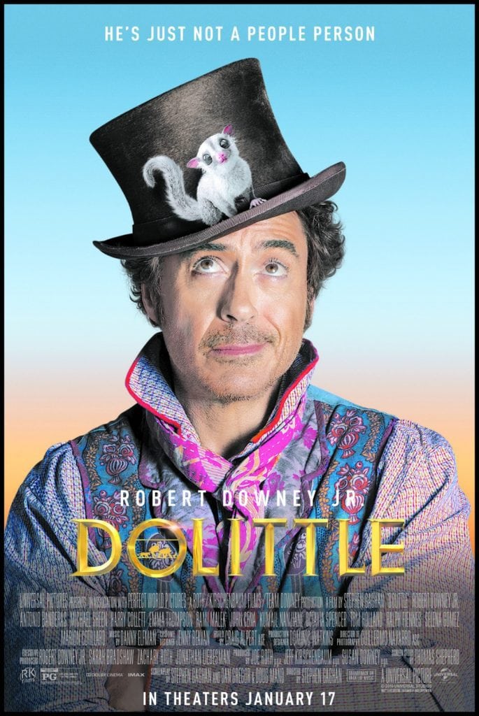 Enter to win Dolittle advanced movie screening tickets Saturday, January 11th, 10:00 am at the Tempe Town Marketplace Harkins theater!