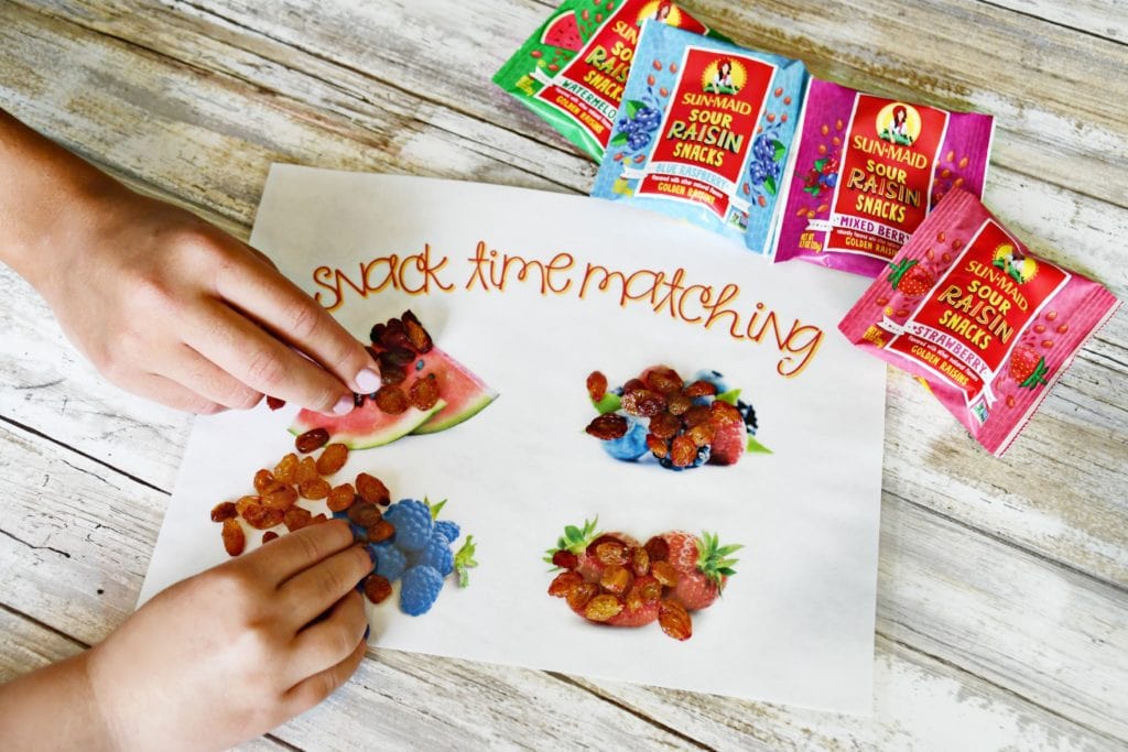 This free printable snack time matching activity is fun for the entire family.