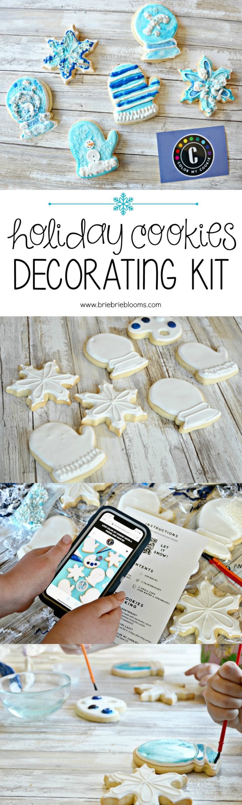 With more time at home together, fill up your winter break with activities like decorating cookies with a Color My Cookie holiday cookies decorating kit.